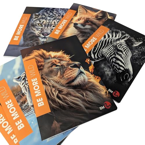 BM BeMore WILD Maxi Notebooks A4, Q Ruling, 5mm Squares with Margins for Elementary Middle and Upper - Image 2