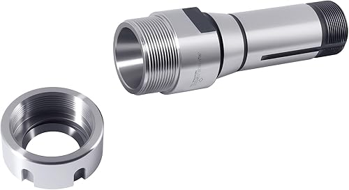 Miniatura 33 de Accusize Industrial Tools Mandril con boquilla Er32 con vástago R8, RPM máximas: 8000 RPM, extremo de barra de tracción 7/16''-20, TIR máximo