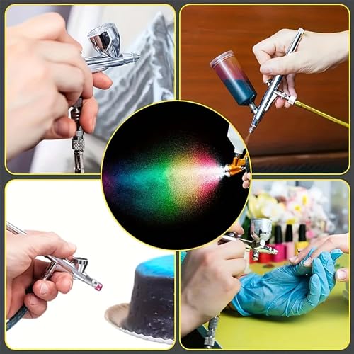 Conjunto de adaptadores de aerógrafo de 16 peças, conectores macho/fêmea de 1/8 e 1/10.2 cm, descone