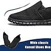 Oltyutc Mens Trainers Casual Loafers Sneakers Walking Gym Sneakers Slip On Athletic Breathable Comfortable Running Shoes Black Size 9 #2