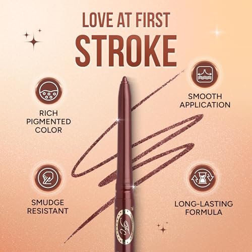 Image of FASHION COLOUR Intense Revolving Kajal(0.35g) | High Impact Intense Color In 1 Stroke | 12HR Long Stay | Matte & Mettalic Finish | Soft Texture | Waterproof & Smudgeproof | (06 DARK CHERRY, 0.35g)