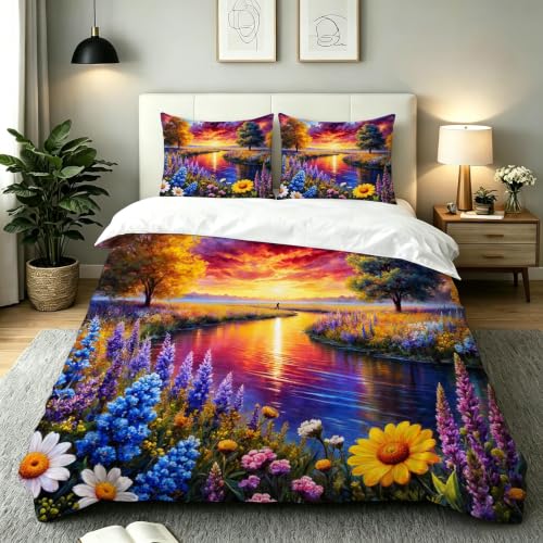 Parure de lit 160x200 avec fermeture éclair cachée et microfibre anti-plis - 2