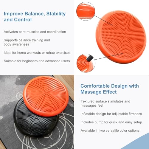 Coussin d'équilibre avec picots pour tonifier l'assise active au bureau