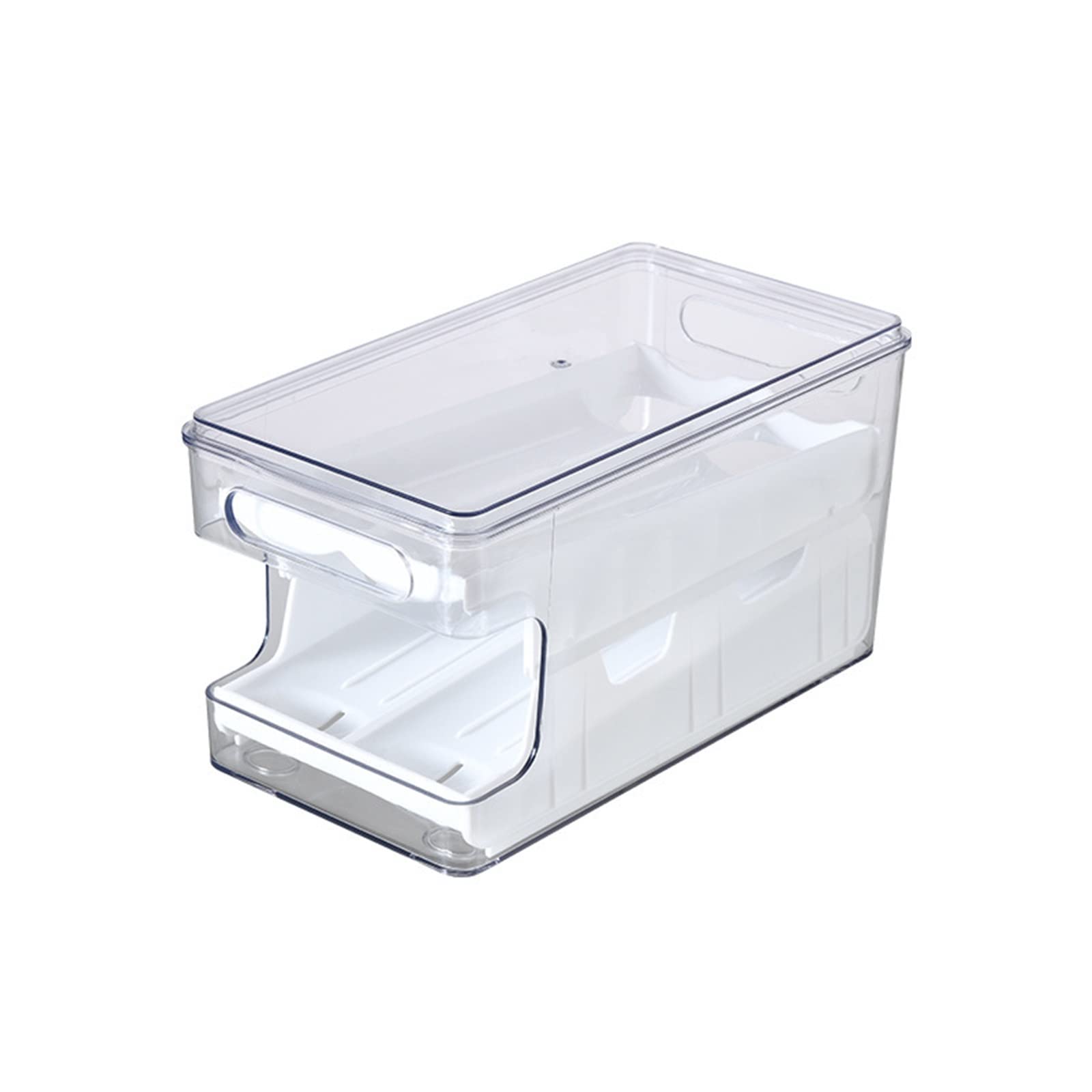 Soporte para Huevos Refrigerador Caja de Almacenamiento de Huevos Bandeja de Huevos Tipo Diapositiva con Cubierta Caja de Huevos sellada a Prueba de Polvo Caja de Mantenimiento Fresco