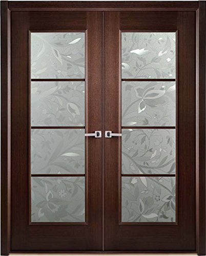 Protint Windows Floral Glass Privacy Window Film Series 5, Self Static Adhesive Cling, 35.5 Inches By 72 Inches #TOP1