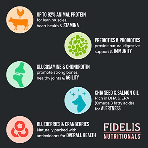 Fidelis Freeze Dried Dog Food With Superfoods For Large Dog Breeds (8 Oz) - Made In Usa With Free Range Beef, Grain-Free, High Protein For Adult Or Puppy #TOP1