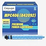 Cayogo C306 C307 C406 C407 Compatible High Yield Toner Cartridge Replacement for Ricoh MP C306 C307 C406 C407, Compatible 842091 842092 842093 842094 Toner Cartridge (Cyan, 1-Pack)