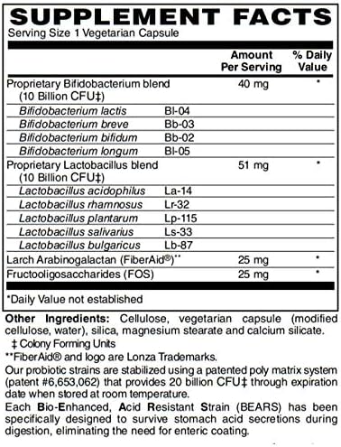 Miniatura 2 de BariatricPal Cápsulas probióticas de salud gastrointestinal e inmune de 20 mil millones de UFC (30 unidades)