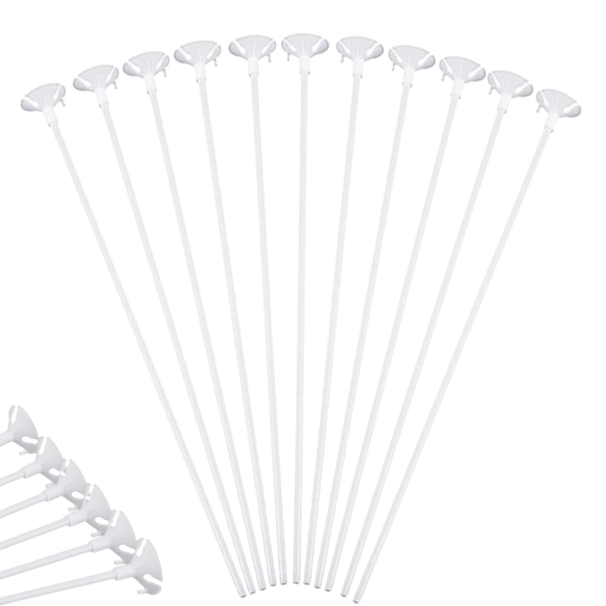 55PCS Balloon Sticks Holders and Cups Clear Balloon Sticks for Centerpieces Base Balloon Holder Stand for Foil Balloons, Bobo Balloons Wedding Birthday New Year Party Decorations