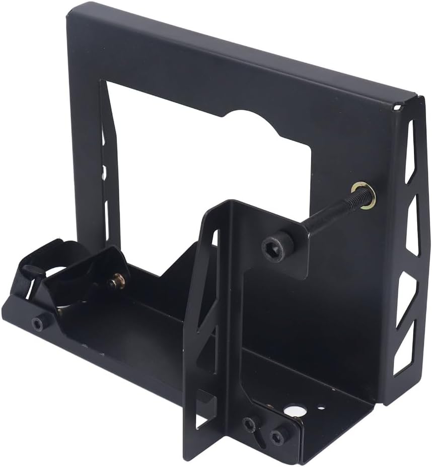 Support Shelf, 10.16x6.38x7.87in Steel Plate Planer Stand, Adjustable Flip Bracket with Wrench Screw, Black Matte Stable Stand for Woodworking DIY
