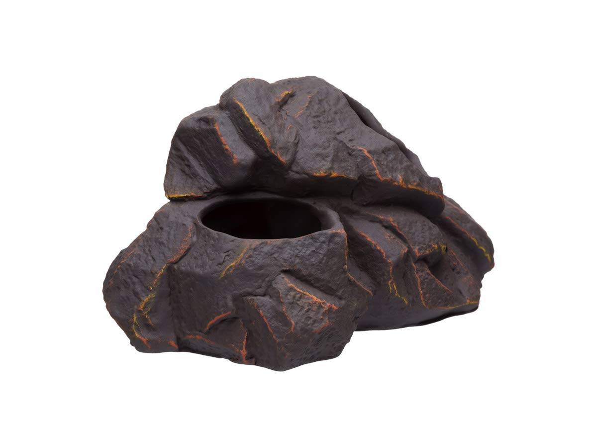 Plecoceramics Aquarium-Dekoration aus Keramik, Höhle, Betta-Stein, Dekoration für Aquarien, Versteck für die Zucht von Buntbarschen, Plecos, Betta-Spielzeug, Versteck (Magma-Stein)