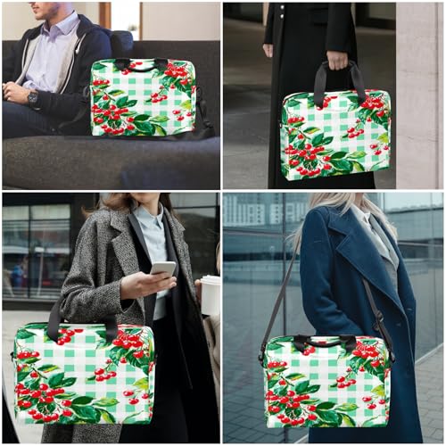 Berris Plaid Grid 16 Inch Laptop Bag Case Water-resistant miniatura 2
