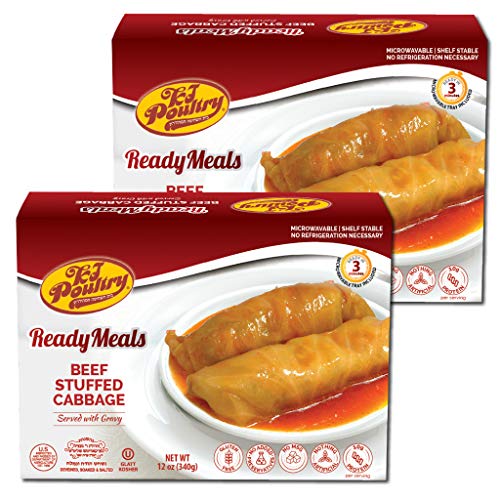Kosher Beef Stuffed Cabbage Rolls, Mre Meat Meals Ready To Eat, Gluten Free (2 Pack) Prepared Entree Fully Cooked, Shelf Stable Microwave Dinner – Travel, Military, Camping, Emergency Survival Food #TOP26