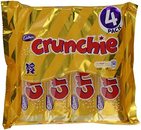 Cadbury Crunchie 4 Bars (Pack of 5, Total 20 Bars)