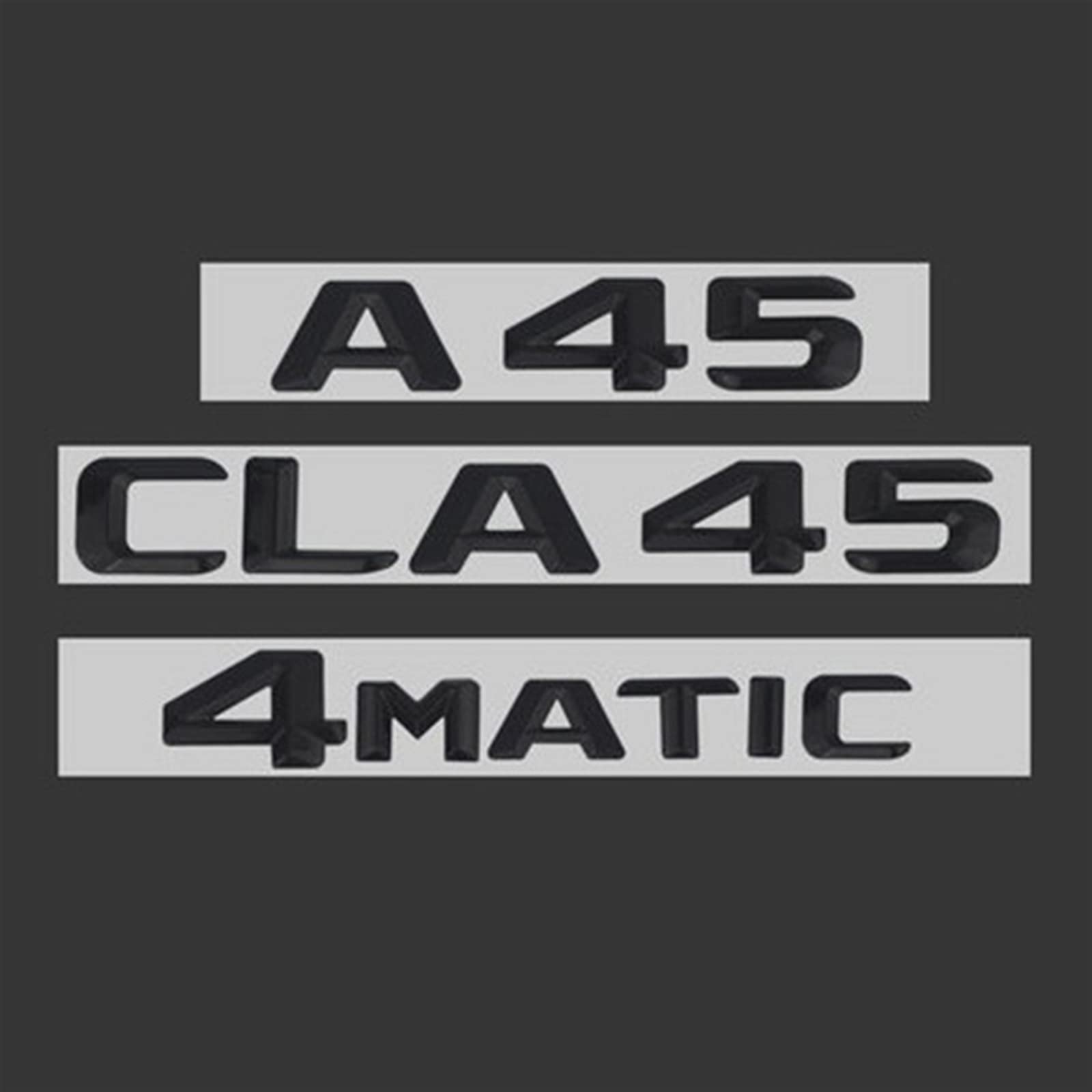 MSEURO ABS Noir Lettres 3d For Voiture Arrière Coffre Badge