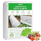 Cubierta grande para plantas de 10 x 50 pies, plantas en maceta (10 x 50