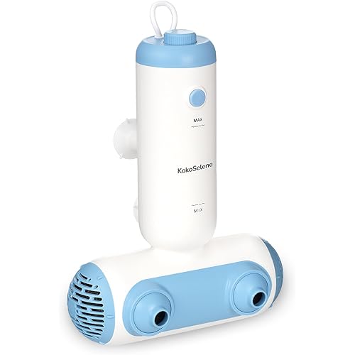 Bath Jets for Tub, Portable Bath Spa for Bathtub with Dual Hydro Jets, Bathtub Spa Machine Creates Soothing Bubbles for Daily Relax at Home Use (Blue)