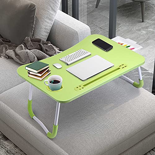 Slendor Laptop Desk Laptop Bed Stand Foldable Laptop Table Folding Breakfast Tray Portable Lap Standing Desk Reading And Writing Holder With Drawer For Bed Couch Sofa Floor #TOP7