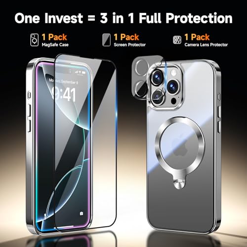 Coque iPhone 16 Pro anneau CD magnétique au design élégant et épuré