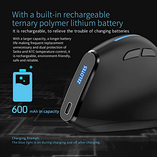 Ratón inalámbrico F-36A 2.4G para un escritorio ordenado, sin cables y con carga Blu-ray 2