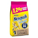 Esta caja contiene 10 bolsas de Nestlé Nesquik de 1,2 kg Las bolsas de Nesquik están pensadas para los que buscan un formato más económico o quieren reutilizar las latas rellenándolas