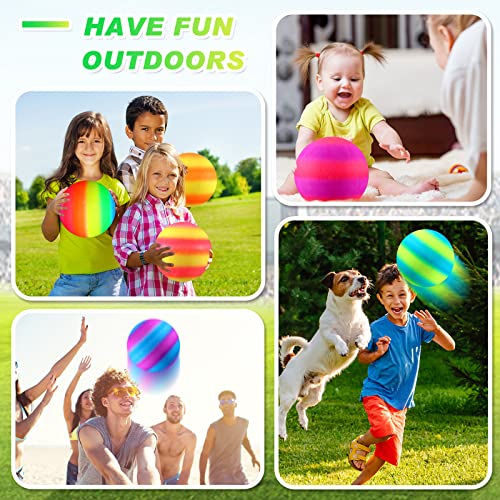 40 Pack 8.5 Inch Playground Balls Bulk Colorful Inflatable Bouncy Dodgeball Handball Kickball For Kids Adults Ball Games, Gym, Camps, Picnic,Beach, School,Indoor And Outdoor Games (Gradient Color) #TOP4
