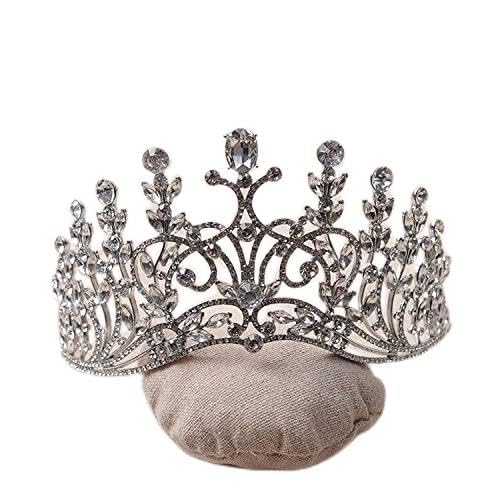 Couronne de mariage en argent et cristal brillant pour coiffure de mariée d'exception