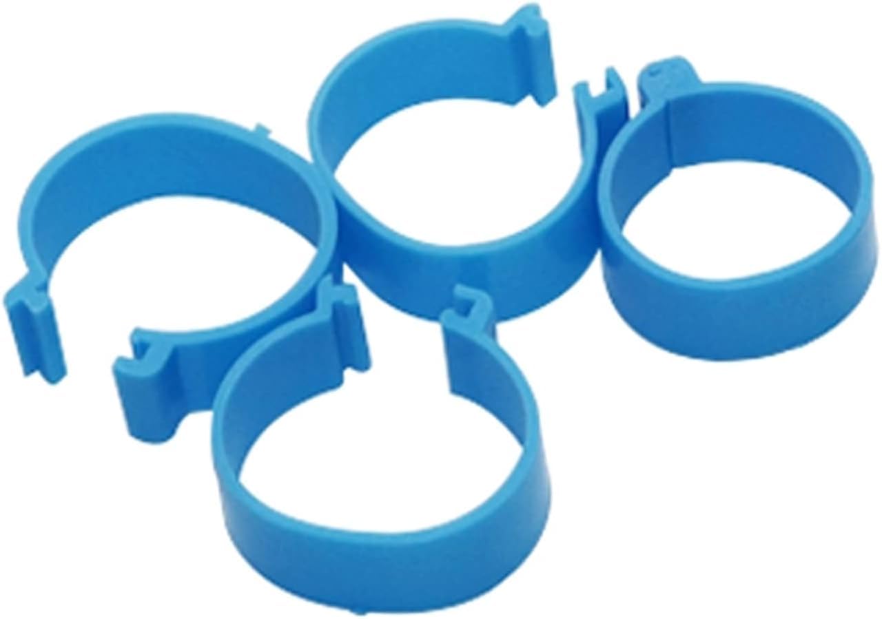 30pcs diametro interno 25mm pollame anello a fibbia tipo clip anelli pollo anatra d'anatra oca tacchino pollame agricoltura, Blu