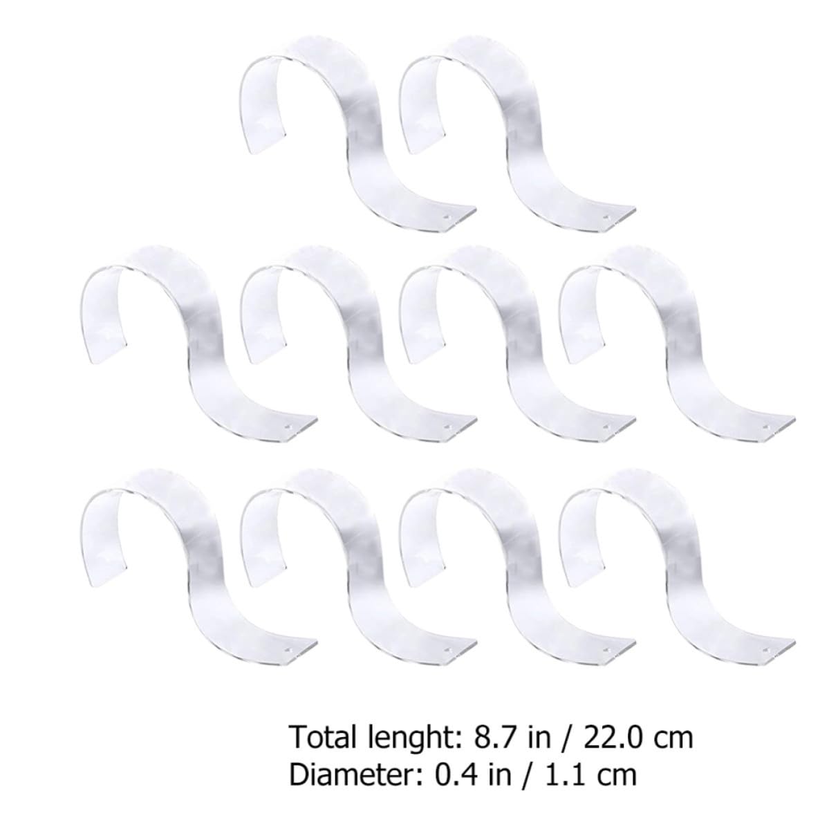 BESTOYARD 10stücke Teiliges Transparentes S Form Acryl Gürtel Display Regal Multifunktionale Gürtelhalter Ständer für Laden Supermarkt und Heimdekoration Kratzfreie Oberfläche Stabiler