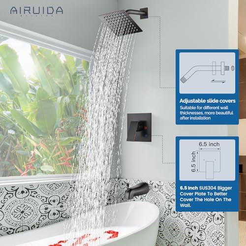 Airuida 6 Inch Shower Faucet Set,Bathtub Faucet Kit,Oil Rubbed Bronze by Airuida - Used condition - Image 3