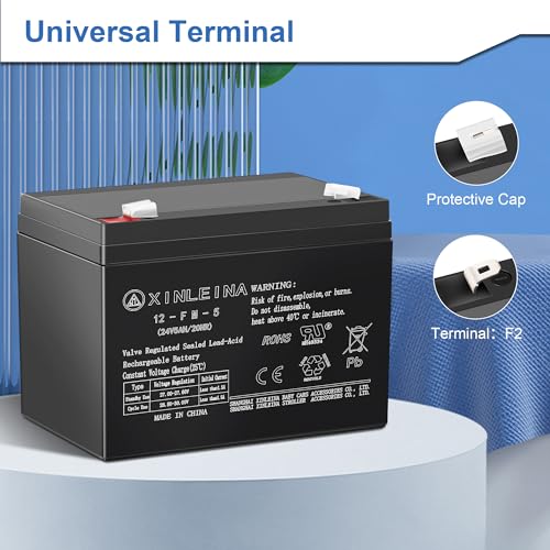 Image of ANPABO 24V 5Ah Battery for Ride On Toys, Rechargeable Pack, F2 Terminal