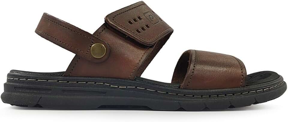 Sandalia Pegada Em Couro Ref 134203-03 Preto 044