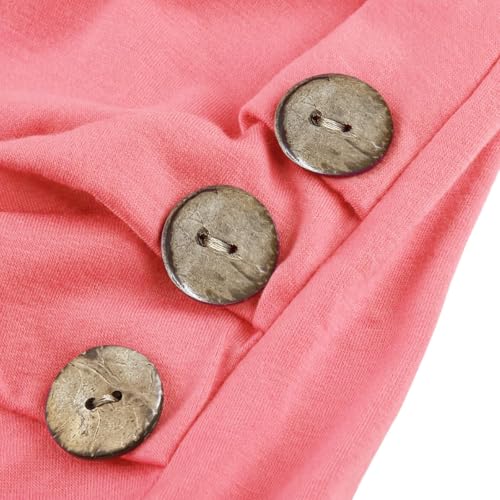 Girls Long Sleeve Shirts Kids Crewneck Knot Front Base Layer Tops Pink - image 6
