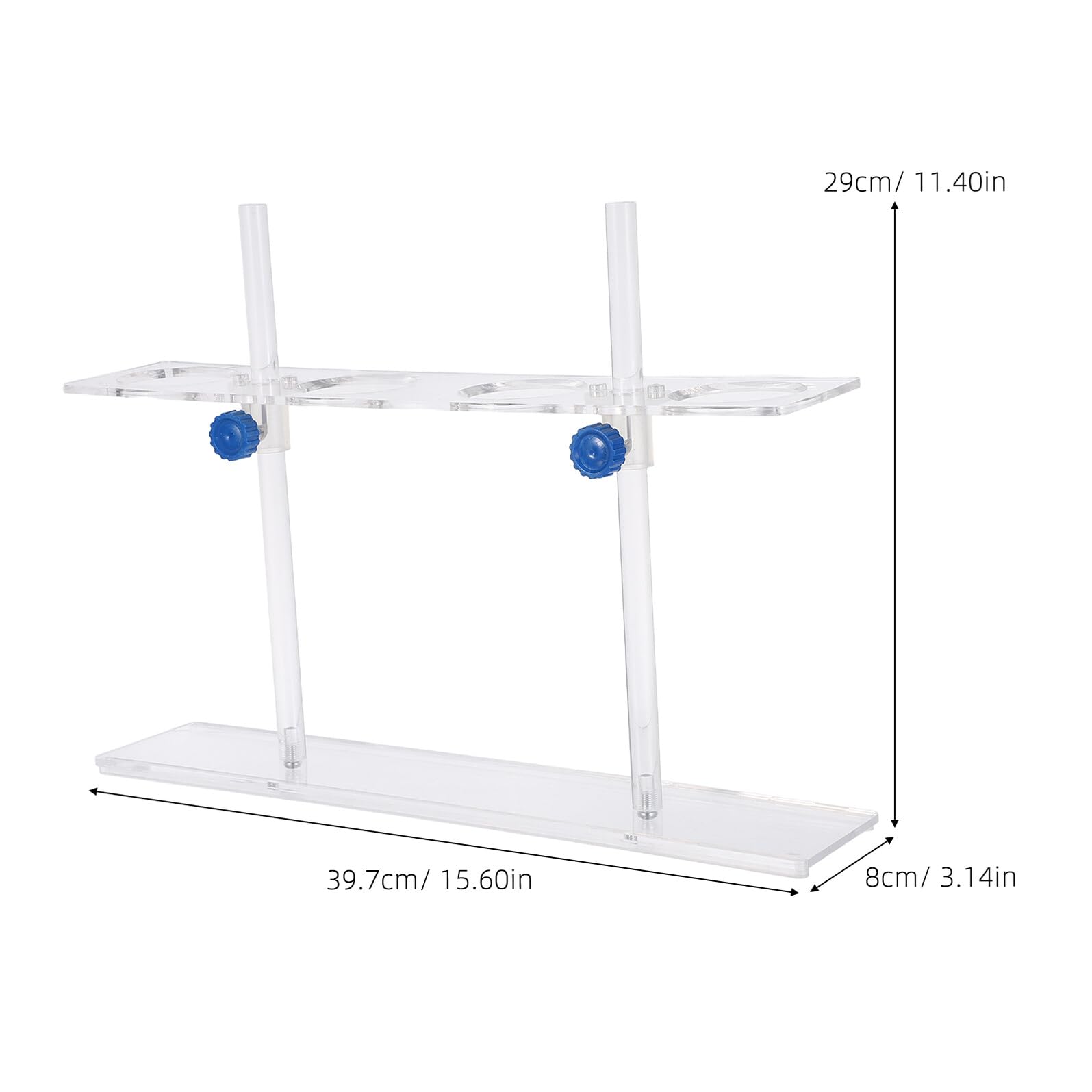 PLAFOPE Soporte de Acrílico para Embudos de Laboratorio Resistente y Transparente con Orificios para Secado y Organización Multipropósito Química y Experimentos Científicos
