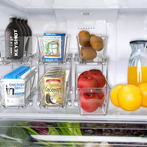 Simple Houseware 2-Tier Narrow Basket Drawer Cabinet Pull-Out Organizer, Clear by Simple Houseware - Image 4