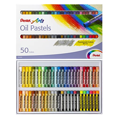 ぺんてるオイル パステル 50/Pkg- d2ldlup ぺんてる（Pentel） 専門家用パス 49色 50本入り オイルパステル PTA