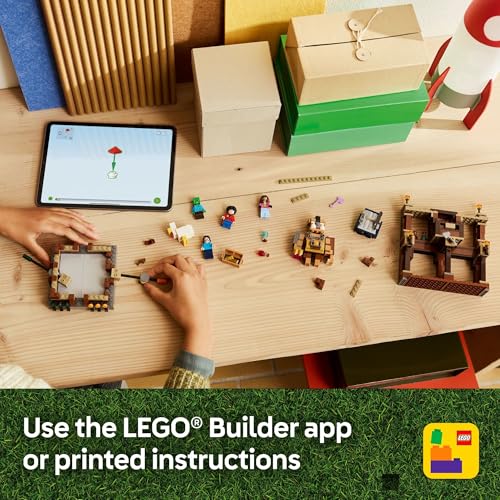 Image of LEGO Minecraft Woodland Mansion Fighting Ring - Building Toy for Kids Age 10+ - Includes Steve, Garrett, & Henry Minecraft Figures, Plus a Chicken Jockey & More - Birthday Gift Idea for Fans - 21272