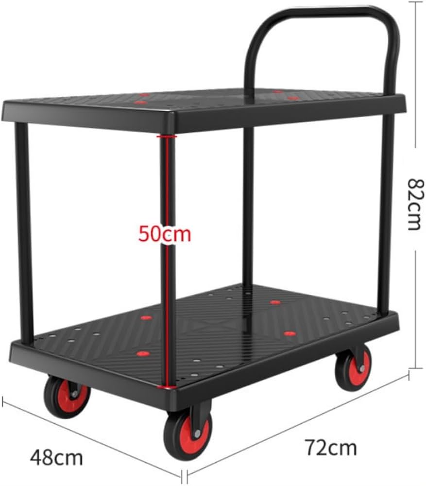 2段台車 手押し台車 ドンキーカート キャリーラック 業務用 耐荷重150kg Amazon.co.jp: Splend-PlayReball 2段台車 手押し台車 72*48cm
