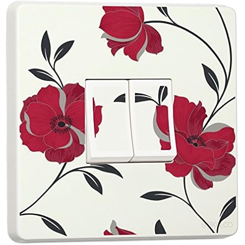 Pack of 2 Floral Light Switch Covers Cover