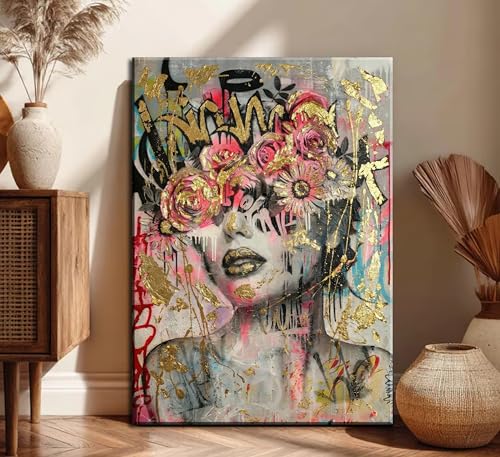 HOMTAI Abstract Floral Woman Canvas Wall Art 12x16Inch — view 6