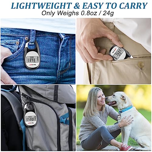 3D Pedometer for Walking, Accurate Step Counter for Walking, Simple Step Tracker with Walking Distance Miles/Km, 7 Days Memory, Calorie Counter, Daily Target Monitor and Activity Time