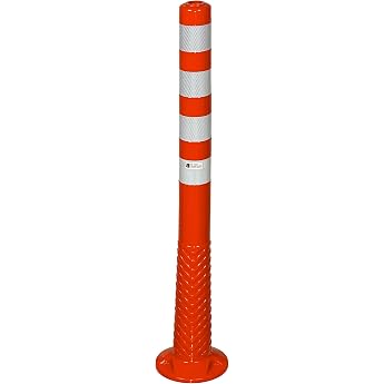 UvV-Reflex Barrier Post 100 cm High Flexible Orange Reflective Self-Erecting