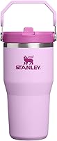 Vista 81 de Stanley IceFlow - Vaso con pajilla abatible con asa, de 20 onzas, tapa giratoria y popote abatible, botella de agua resistente a fugas, acero