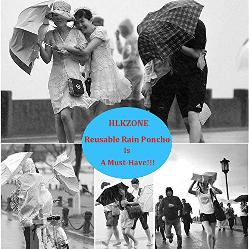 Hlkzone Rain Poncho For Kids, [2 Pack] Eva Kids Raincoat Reusable Rain Coat Jacket For Kids, Boys And Girls 6-13 Years Old #TOP4