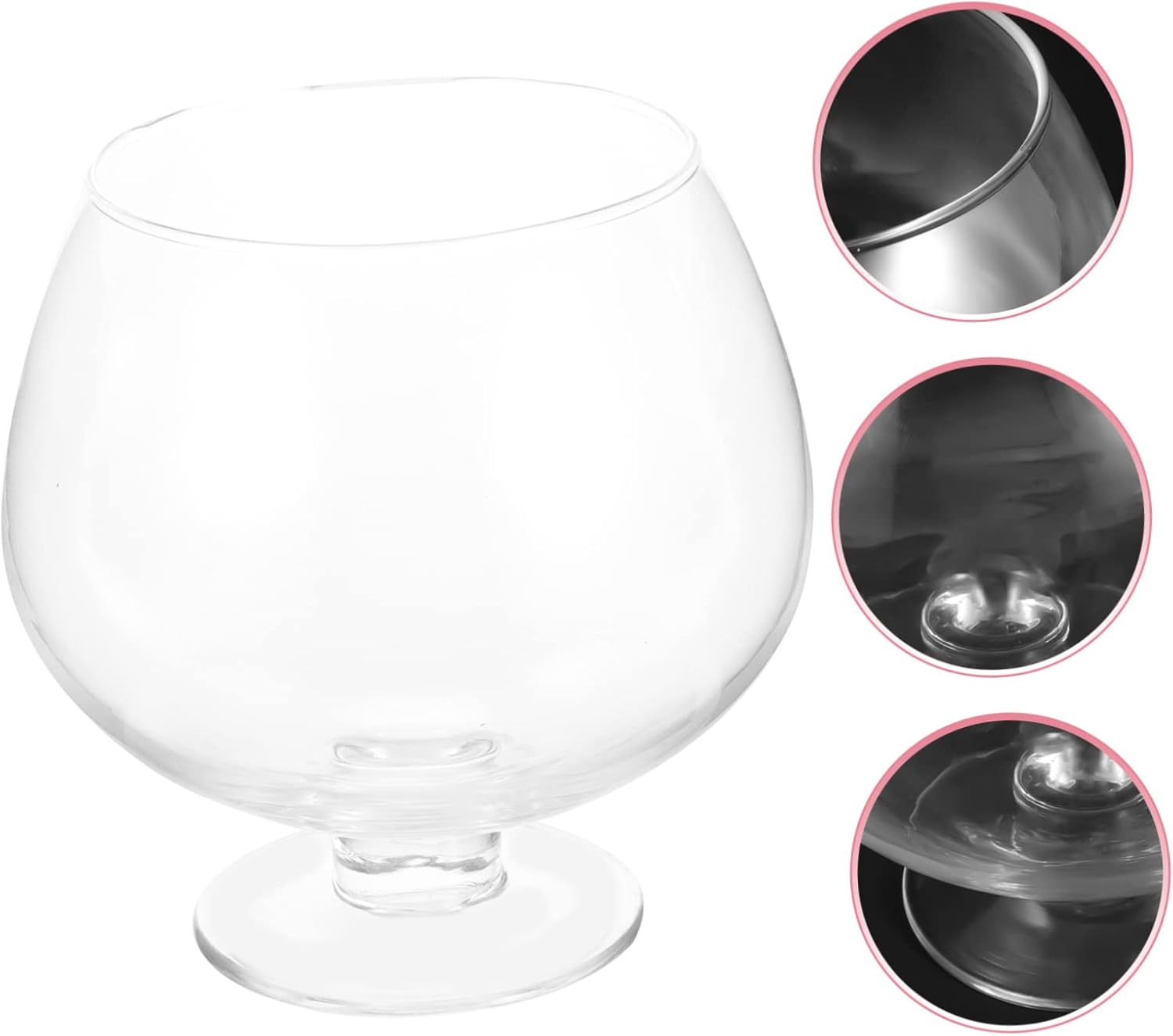 Unomor Creative Large Glass Goblet for Desserts Ice Cream and Salads Unique Footed Bowl for Restaurants and Parties Elegant Design to Enhance Dining Experience