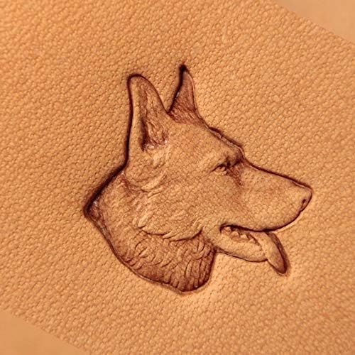 DandS ltd Leather Stamp Tool, Shepherd Dog, Professional Steel Craft Tool for Leatherworking, Embossing, Carving & Stamping Leather Projects, Belts Wallets & DIY Projects Compatible with Mallet #293