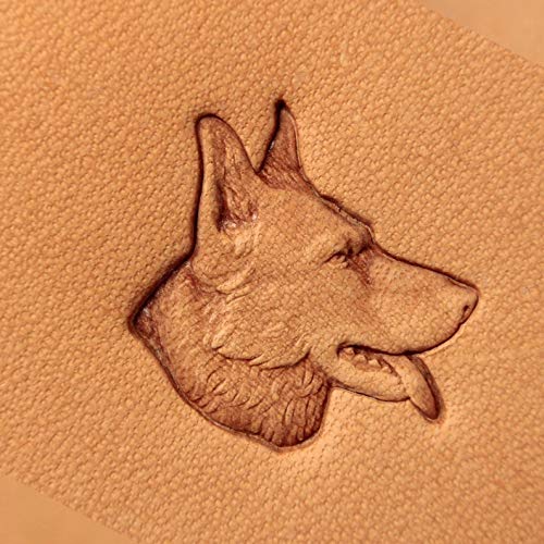 German Shepherd Dog Leather Stamp Tool A Dog Stamping Working Carving Punches Tools Craft Saddle Brass #293