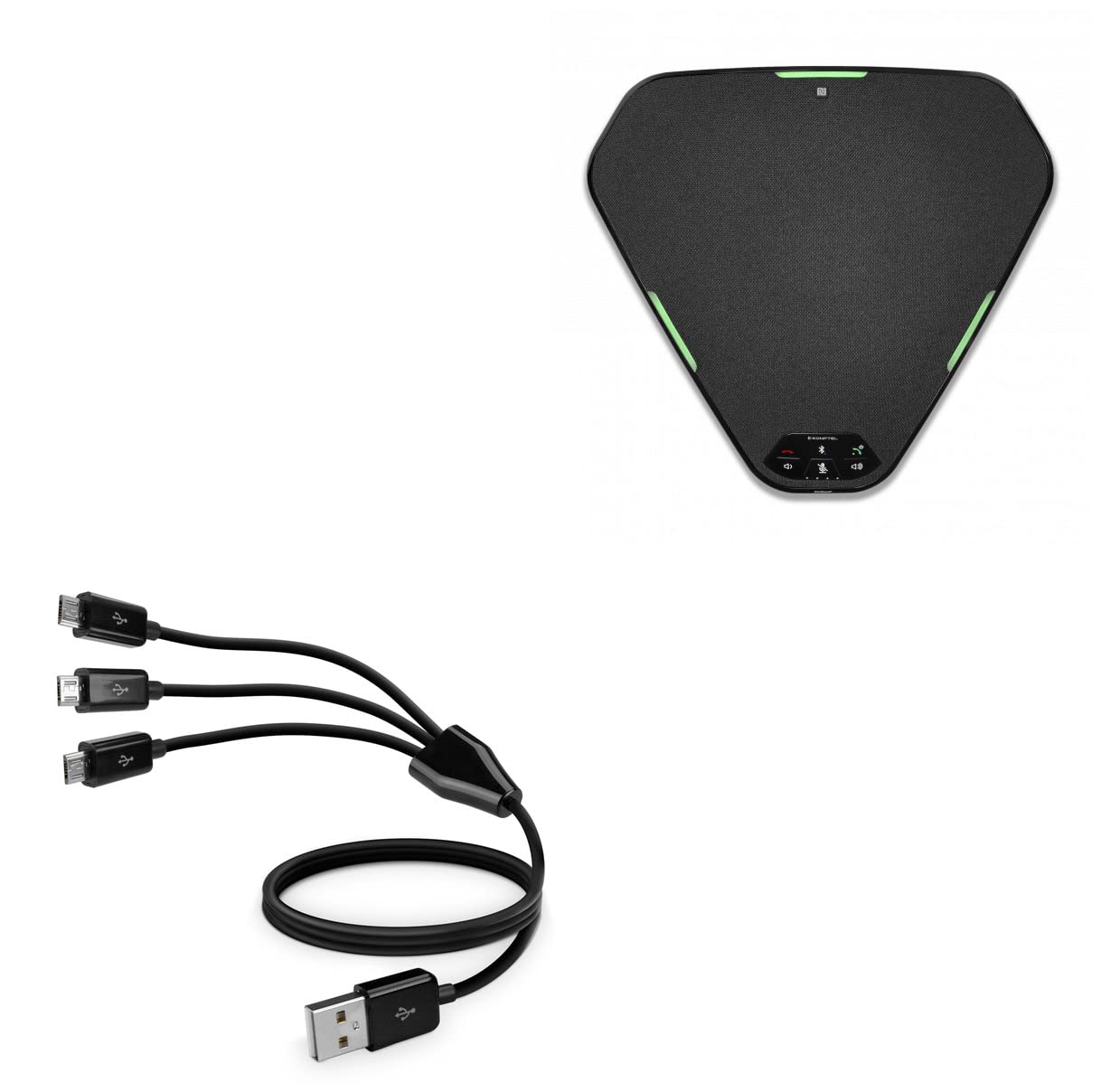 BoxWave Cable Compatible with Konftel 70 - MultiCharge MicroUSB Cable, Multiple Charging Cable Micro USB Cable - Black