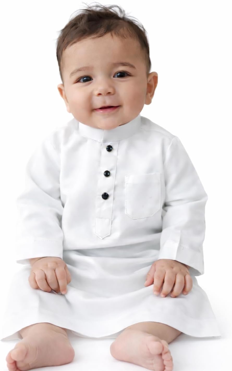 Premium Cotton Arabic Jubba Thobe for Boys | Ramadan & Eid Wear | Soft Comfortable Fabric | Hand-Tailored Stitching | Jubba for Baby Boys & Kids