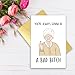 Qamza Funny Bad Bitch Birthday Card for Her, Hilarious Birthday Card for Bestie Best Friend Sister Mom Grandma Wife, Ideal Keeps It Real Friendship Day Gift for Women